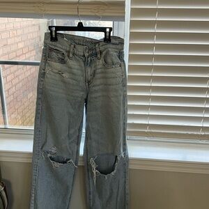 American eagle baggy ripped jeans